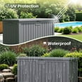 thumbnail image 3 of Homall 230 Gallon Outdoor Resin Deck Box ,Lockable, with Side Handles & Hydraulic Rod, Ideal for Patio, Garden, Poolside, 3 of 7