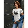 thumbnail image 2 of Grunge Dark Crow Sketch T-Shirt Women -Image by Shutterstock, Female x-Large, 2 of 4
