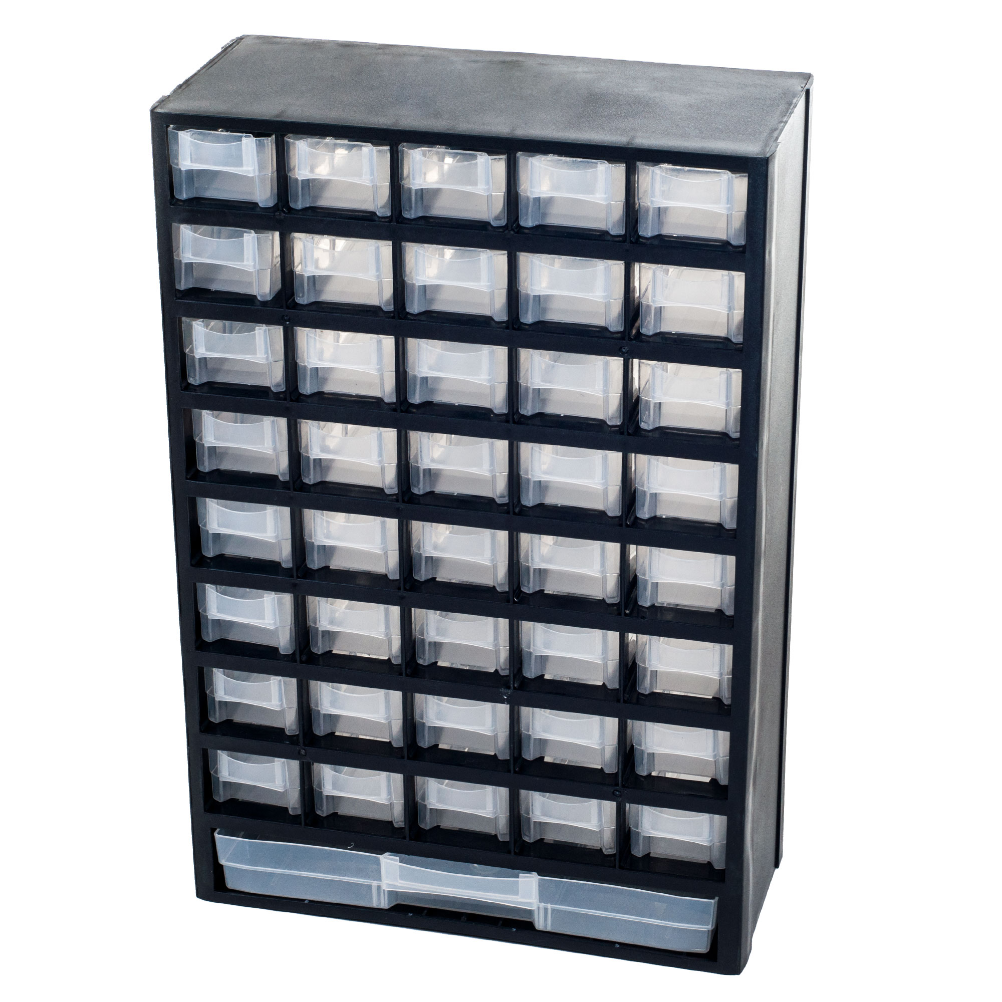 Stalwart 41-Compartment Plastic Storage Organizer, Black photo 2
