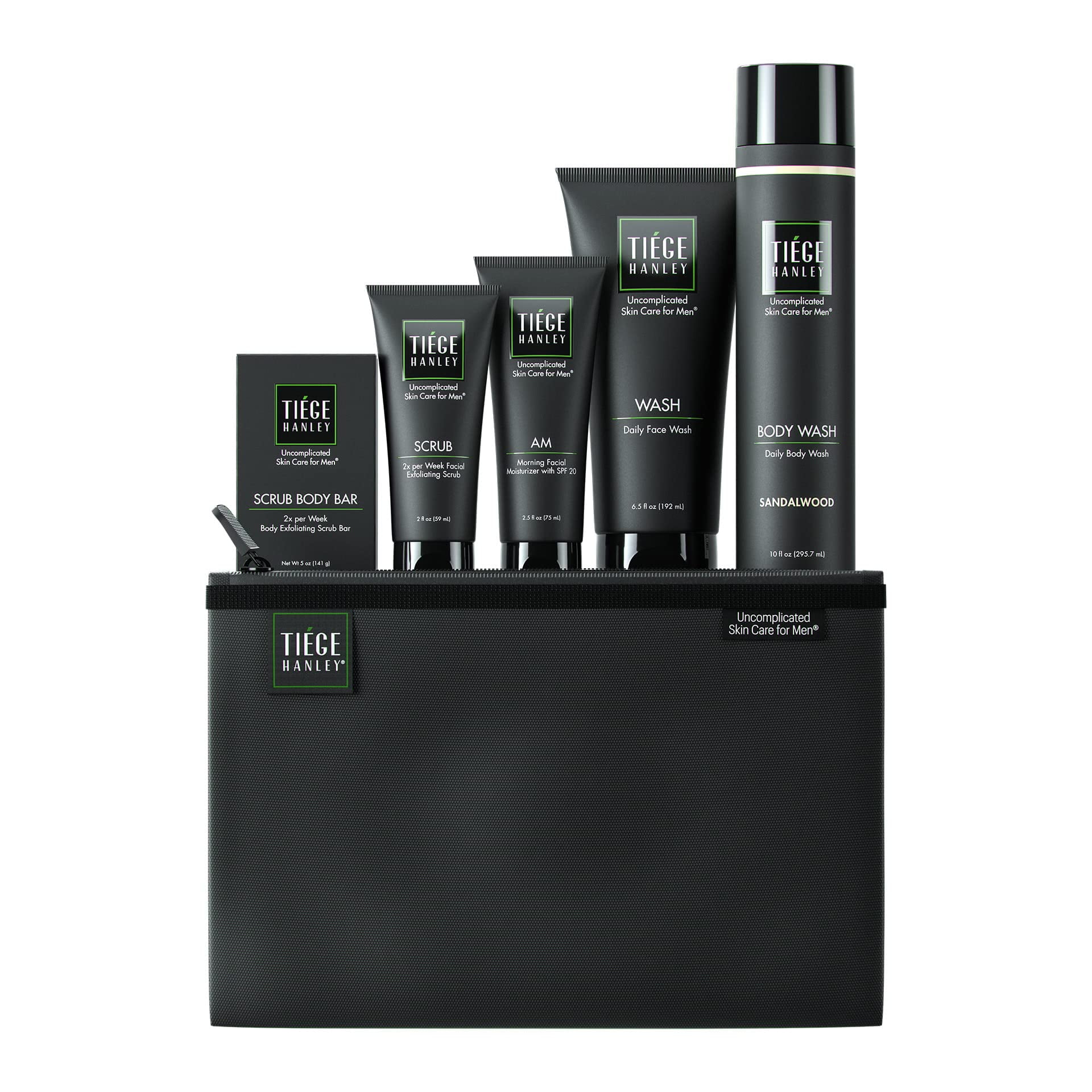 Tiege Hanley Mens Skin Care Bathroom Essentials Box 6 Products 90