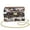 American Tribal Cow Print White Brown, variant on Cardinal Floral Print Cyan Crossbody Bags for Women Trendy PU Leather Shoulder Handbags Purses for Women with Detachable Chain Strap