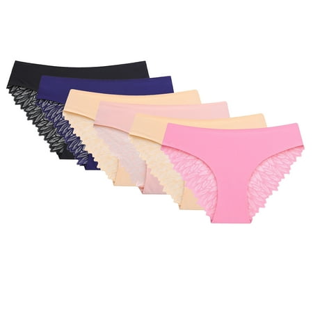 Kmdttou Women s Underwear Cotton Sexy Lace High Cut Panties Comfort Bikini Panty Stretch Underpants Breathable Ladies Briefs (Regular & Plus Size) Multicolor-XL