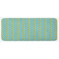 thumbnail image 1 of Yellow Submarine Kitchen Mat, Aqua Pattern with Little Fish Fun Nautical Porthole Periscope Ocean Theme, Plush Decorative Kitchen Mat with Non Slip Backing, 47" X 19", Aqua Yellow, by Ambesonne, 1 of 1