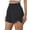 Black, variant on MRULIC shorts for women Women Running Shorts Elastic High Waisted Shorts Pocket Sporty Workout Shorts Quick Dry Shorts Pants Black + L