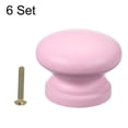 thumbnail image 3 of Uxcell 6 paquetes de pomos de cajón, tiradores redondos para cómodas, pomos decorativos para cajones con tornillo, Rosa, 3 of 6