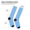 thumbnail image 2 of Compression Socks for Women and Men - ice hockey sticks USA flag blue Compression Socks Circulation for Workout, 2 of 8
