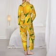 thumbnail image 5 of Disketp Pajamas Set Long Sleeve Sleepwear Womens Button Down Nightwear Pj Sets-Yellow Limes, 5 of 9