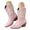 Pink, variant on Dakaela Cowboy Boots for Women Embroidered Western Cowgirl Ankle Boot Square Toe Chunky Heel Country Booties Size 6-10