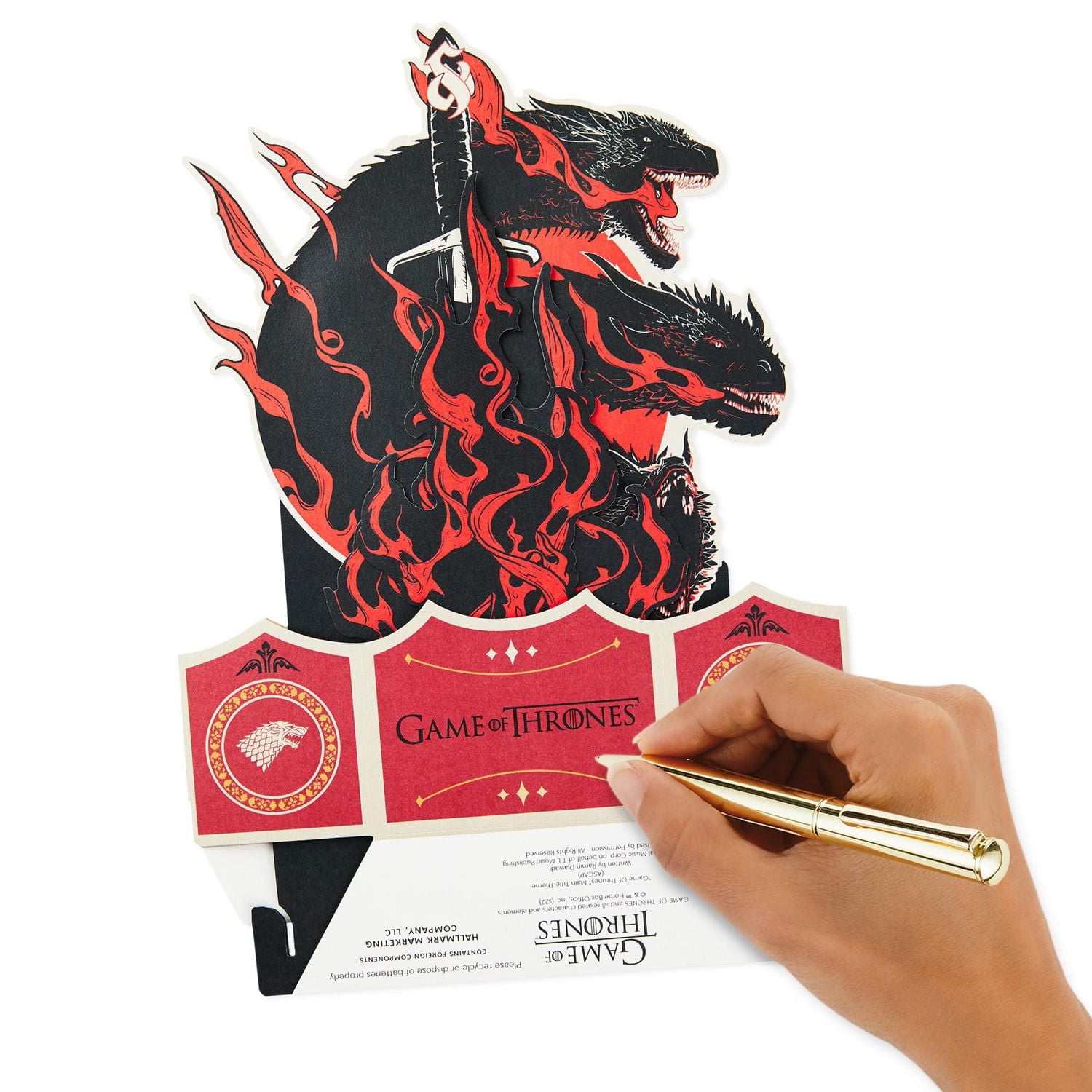 Hallmark Paper Wonder Game of Thrones Musical Pop Up Card for Father's Day, Birthday, Encouragement, or Any Occasion