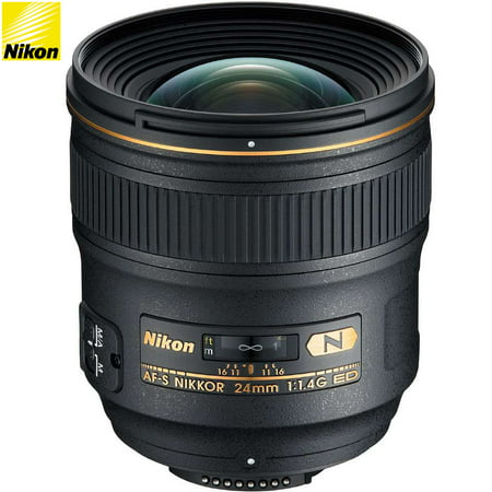 Nikon AF-S FX Full Frame NIKKOR 24mm f/1.4G ED Wide-Angle Prime Lens 2184B - (Certified