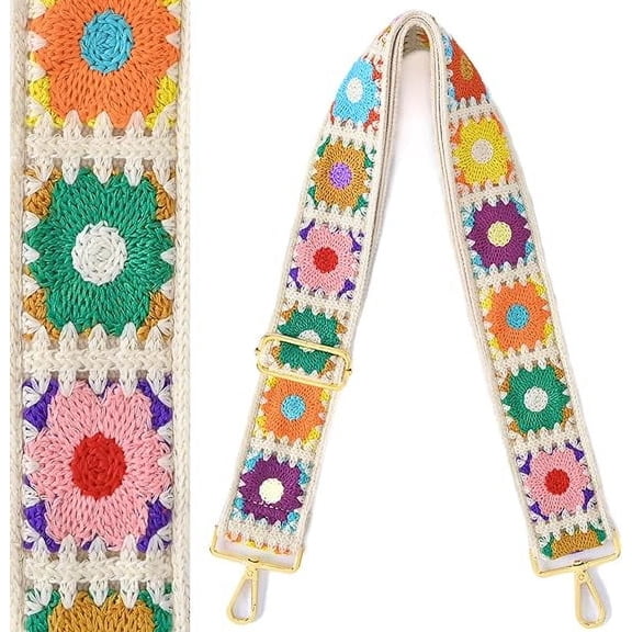 DizeyBoyo Knit Purse Strap,Replacement Crossbody Wide Adjustable Shoulder Strap for Bag Handbag