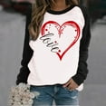 thumbnail image 2 of Xihbxyly Valentines Day Sweatshirt for Women, Women's Valentines Day Long Sleeve Tops Love Heart Print Casual Shirts Tops Blouse, 2 of 5