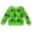 Green, variant on Minecraft Creeper Little Girls French Terry Pullover Sweatshirt Little Kid to Big Kid