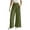 #438-Army Green, variant on Roncen Women's Solid Elastic Waist Trousers - Casual Comfort Fit Pants with Side Pockets, Minimalist Design