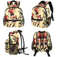 thumbnail image 4 of Football Airport Backpack Preppy Cute Mini Shoulder School Backpack Lightweight with Adjustable Shoulder Strap Large Capacity Printed Design, 4 of 6