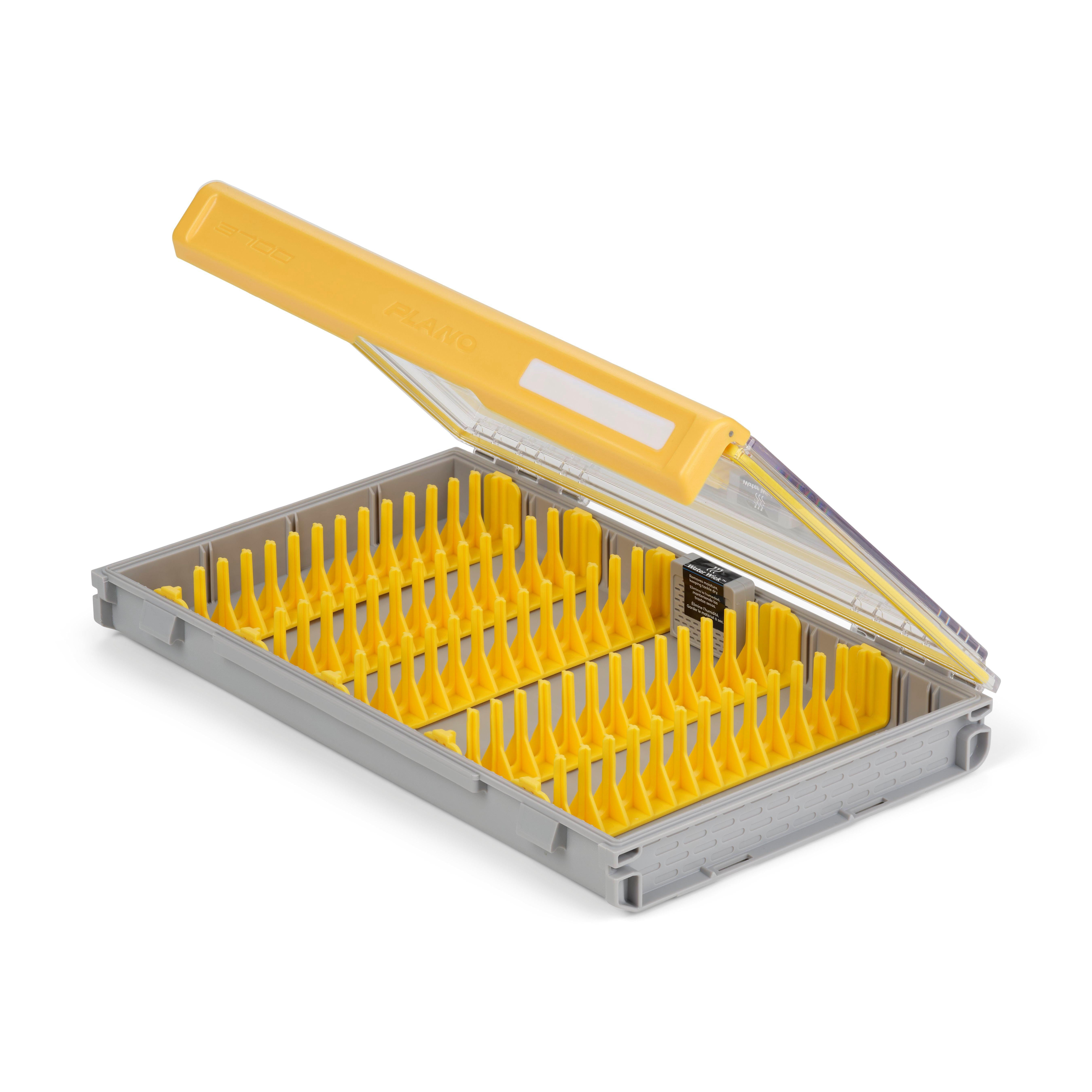 Plano EDGE Master Jig/Bladed Tackle Box, Premium Tackle Organization with Rust Prevention, Yellow/Clear