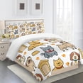 thumbnail image 3 of Set de cama Dog Impreso Edredón Cubiertas Cubiertas Pillowcases Niños Durmiendo Artículos para el hogar Modelo lindo Patrón de Mascotas Conjuntos de cama de verano XL LYSHDW2109250012 3 Piezas kenally HA012376-12, 3 of 7
