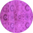 thumbnail image 1 of Ahgly Company Indoor Round Oriental Purple Industrial Area Rugs, 8' Round, 1 of 4