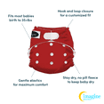 thumbnail image 2 of Imagine One Size Hook and Loop Stay Dry All In One Diaper - Lil Stinker, Gray, 2 of 2