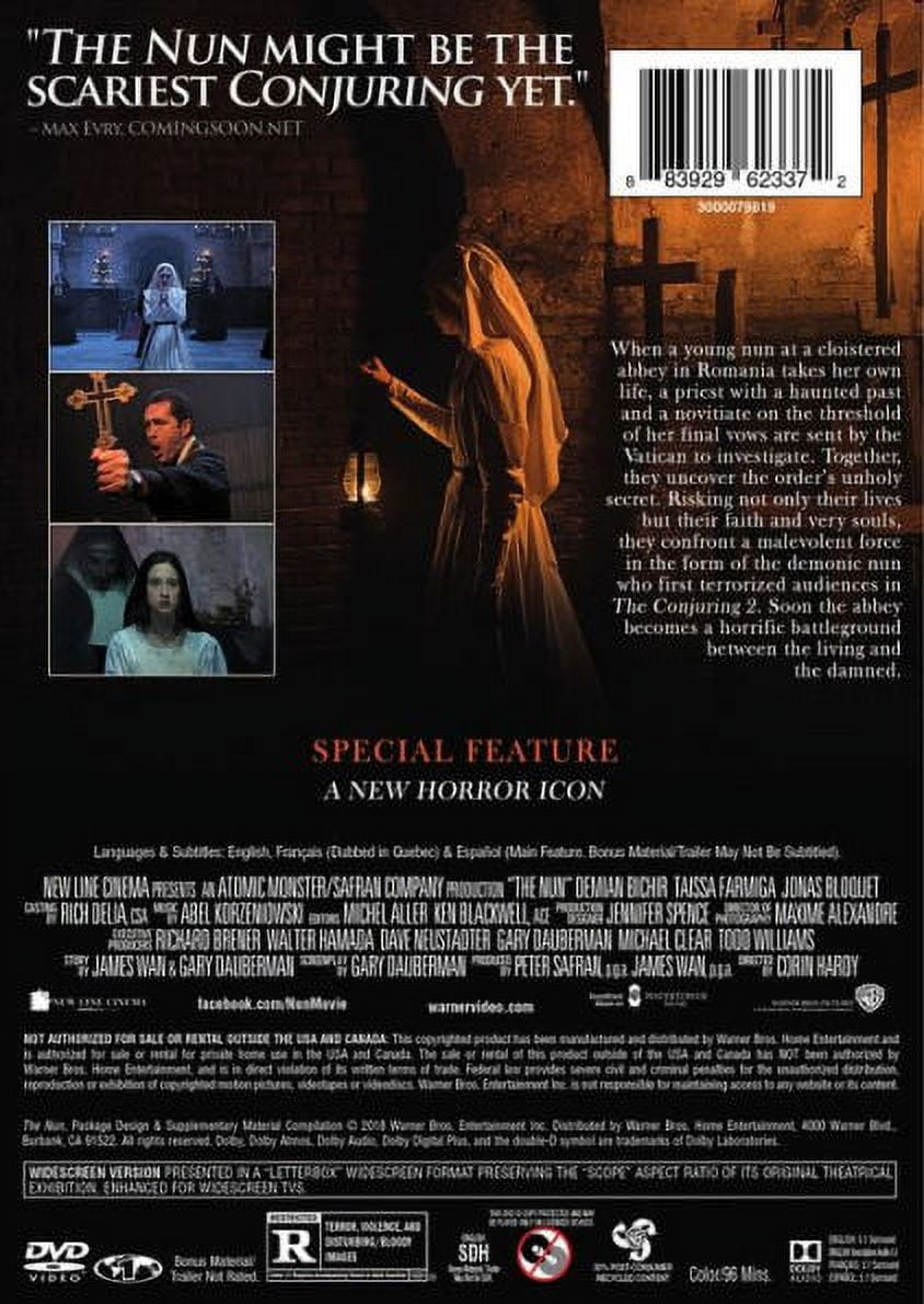 The Nun [DVD], Feature,Horror, Horror ,Horror,Suspense,Mystery,Horror,Mystery,