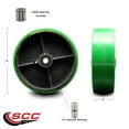 thumbnail image 2 of SCC-6" Green Poly on Cast Iron Wheel Only w/Roller Bearing-1/2"Bore-1200 lb Cpty, 2 of 2