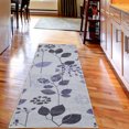thumbnail image 2 of Floral Decorative Rug, Cartoon Style Arrangement of Fresh Spring Foliage with Abstract Dotted Line Stalks, Quality Carpet for Bedroom Dorm and Living Room, 6 Sizes, Ceil Blue, by Ambesonne, 2 of 2