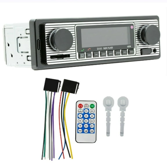 Car Radio Audio 1 Din Bluetooth Stereo Hands-Free Calling MP3 Player FM Receiver with AUX/USB/HD Card in Dash Kit