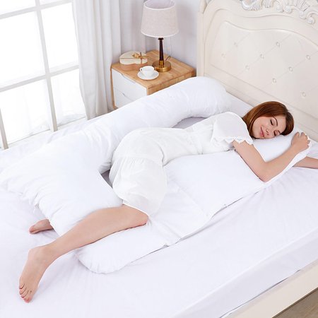 LIVINGbasics U-Shaped Body Maternity Pillow , Nursing Pillow, White | Walmart Canada
