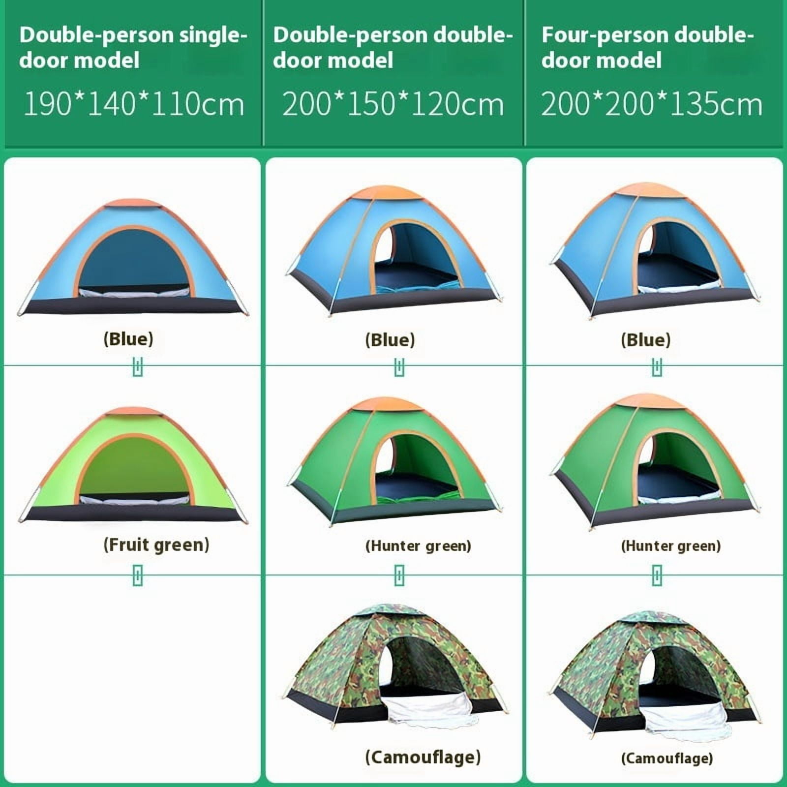 Hand Throw Two Seconds Quick Open Automatic Tent Double Person Single Door Throw Tent 1-3 Person Outdoor Camping Throw Open Automatic Tent