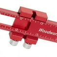 thumbnail image 6 of Woodworking Tools Ruler Ruler Layout Tool Aluminum Precision Ruler with T-Track Metal Slide Stops 6inch,1 x Woodworking Precision Pocket Ruler,Red, 6 of 6