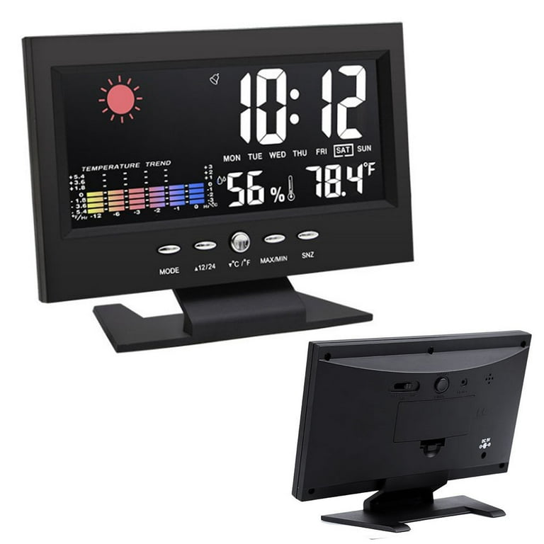 Desktop Weather Station With Clock, Thermometer And Hygrometer