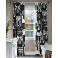 thumbnail image 4 of Eiffel Tower Sheer Curtains 63 Inch Length 2 Panels Set for Living Room/Bedroom, Vintage France Romantic European Paris City Art Kitchen Curtains Grommet Curtains Window Treatments 42"x63"x2, 4 of 7