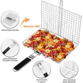 thumbnail image 3 of Grill Basket, OGEDNAC Fish Grilling Rack, Rustproof Stainless Steel BBQ Grilling Basket with Heat-Resistant Handle for Vegetable, Meat, Steak, 3 of 6