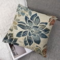 thumbnail image 7 of Acheng Dahlia Pillow Covers Set of 2 Summer Rust Geometric Flower Outdoor Decorative Throw Pillows Farmhouse Navy Blue Pillow Case Square Cushion Cover for Home Sofa Bedroom Living Room 12x12in, 7 of 7