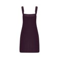 thumbnail image 5 of KIHOUT Women's Pinafore Skirt Overalls Summer Adjustable Straps Ladies Ribbed Short Dress with Pockets, 5 of 6