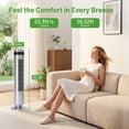 thumbnail image 4 of Atilioo Tower Fan with Remote, 35" Bladeless Standing Floor Fan with 5 Speeds, 64° Oscillation,12H Timer, Quiet Operation & Sleep Mode, Gray, 4 of 9