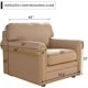 thumbnail image 4 of Silla de gran tamaño sofá extensible resbalde sofá sofá de 1 pieza cubierta Protector de muebles suave con fondo elástico Spandex Jacquard tela cheques Oversized Chair Negro, 4 of 4