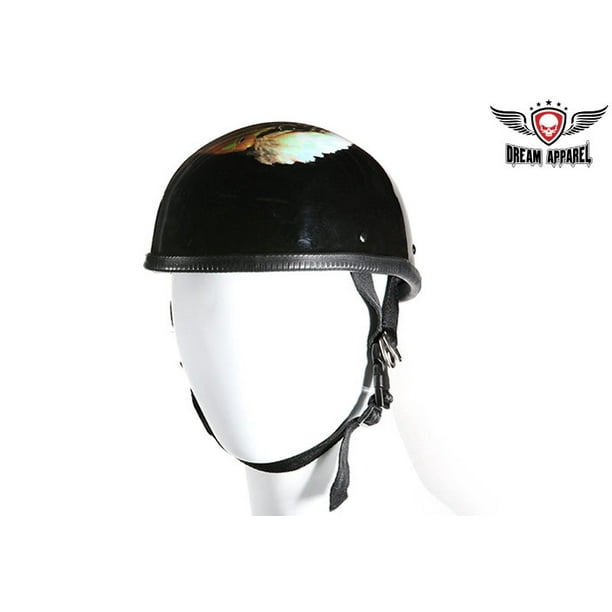 Eagle Shiny Novelty Motorcycle Helmet With U.S.A Flag & Eagle Design