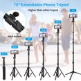 thumbnail image 3 of 70 inch Phone Tripod, Extendable Selfie Stick Tripod with Remote, Portable Cell Phone Tripod Stand, Lightweight Travel, 3 of 5
