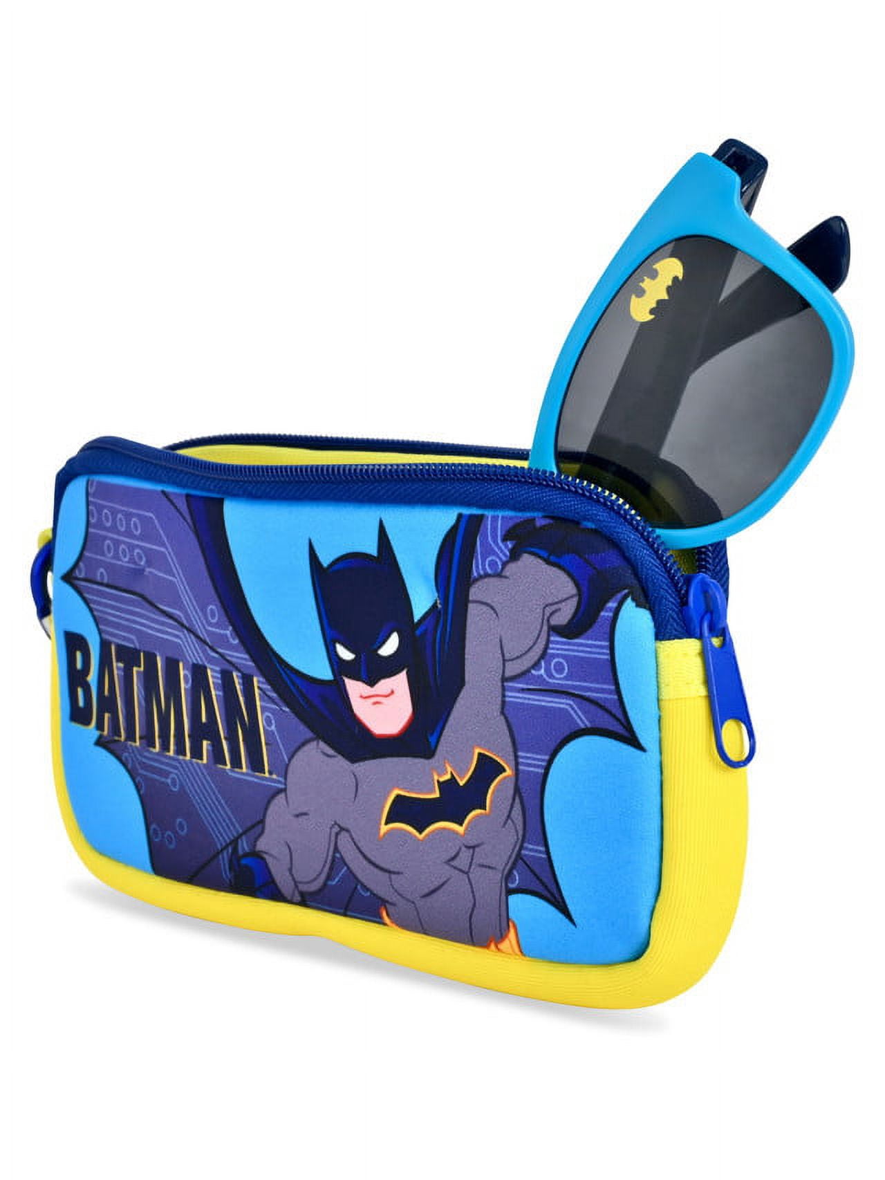 Batman Character Sunglasses For Boy's with Zippered Case and Carabiner