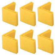 6Pcs Yellow Soft Angle Iron Foot L Shaped Edge Leg Cover 25mm x 25mm