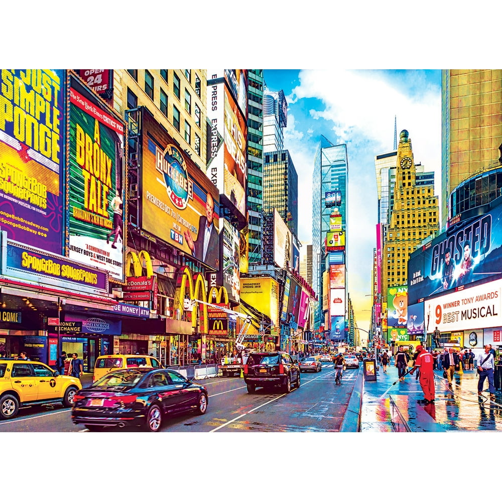 Times Square & 7th Avenue, Manhattan, New York 1500 Piece Jigsaw ...