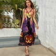 thumbnail image 4 of Halloween Ghosts Horror Pumpkin Art Sleeveless Dress Women's Summer Suit Dresses for Women 2025 Luxury Party Dress, 4 of 6