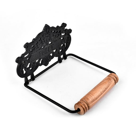 Renovators Supply Toilet Paper Holder Stand Wall Mount 5.9"Black Aluminum Toilet Paper Roll Holder w/Screws