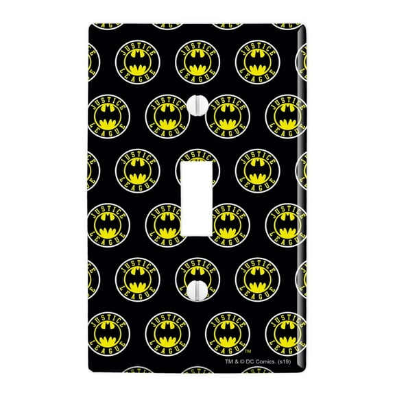 Justice League Batman Athletic Logo Plastic Wall Decor Toggle Light Switch Plate Cover