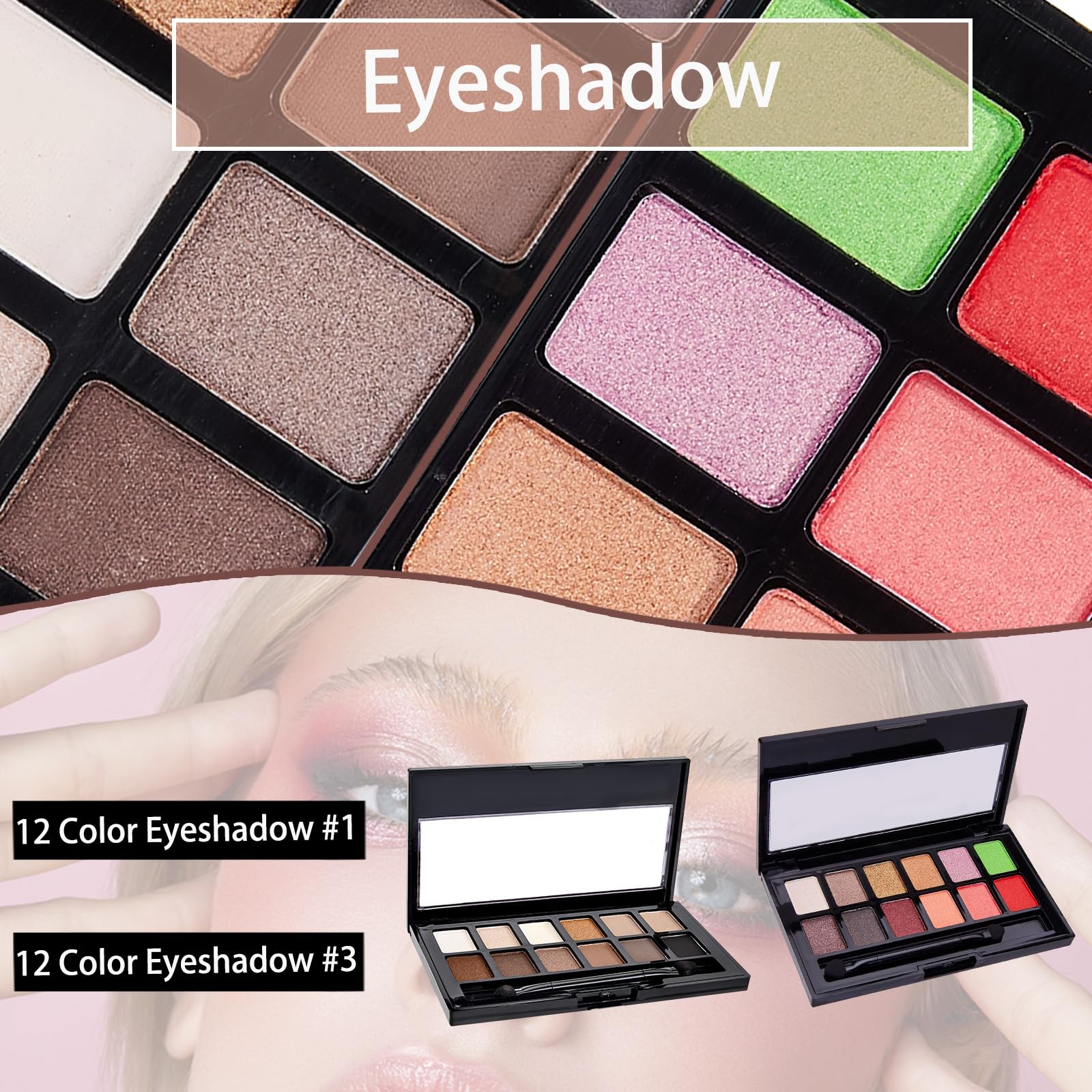 Coffret Maquillage Complet RoseFlower - Palette Fards, Poudre, Teint Naturel, Neuf Sous Blister