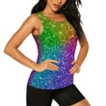 thumbnail image 2 of Lsque Colorful Glitter Printed Workout Tank Tops for Women, Athletic Sports Tank Tops, Compression Sleeveless Dry Fit Shirts,Sleeveless Yoga Shirt-XX-Large, 2 of 9