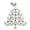White, variant on NAZISHW 2025 Christmas Tree Ornament Decorations 5" With Colorful Crystals & 2025 Dated Engraved For Keepsake Gifts Holiday Home Party Decor Christmas Home Decoration (White,One Size)