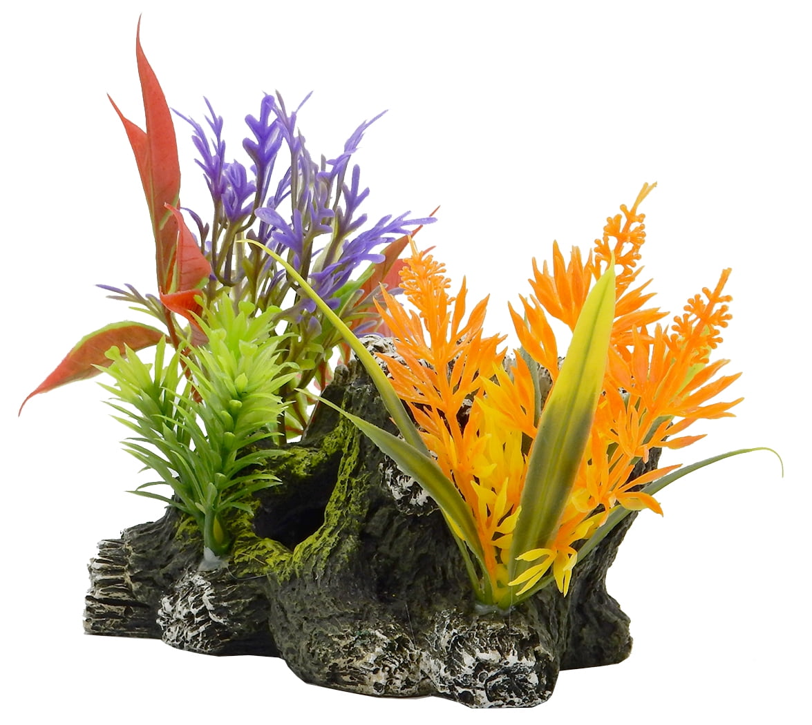 Aqua Culture Medium Wood-Look Aquarium Ornament, Multicolor