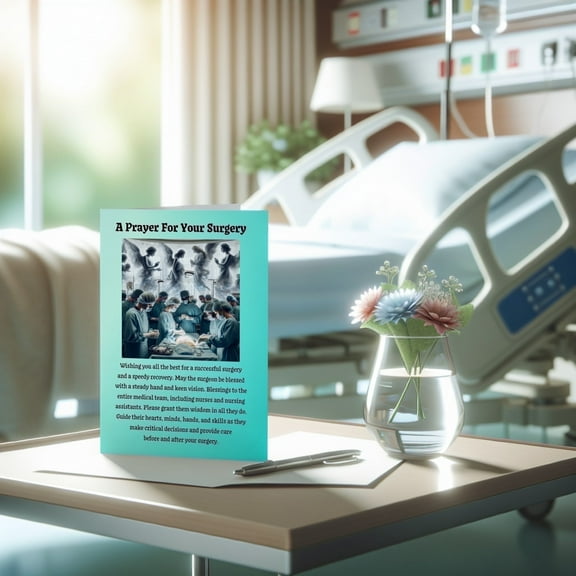 Surgery Prayer Greeting Card, Get Well Soon Card, Recovery Card
